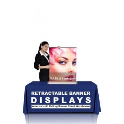 TableTop SilverStep Retractable Banner Stand
